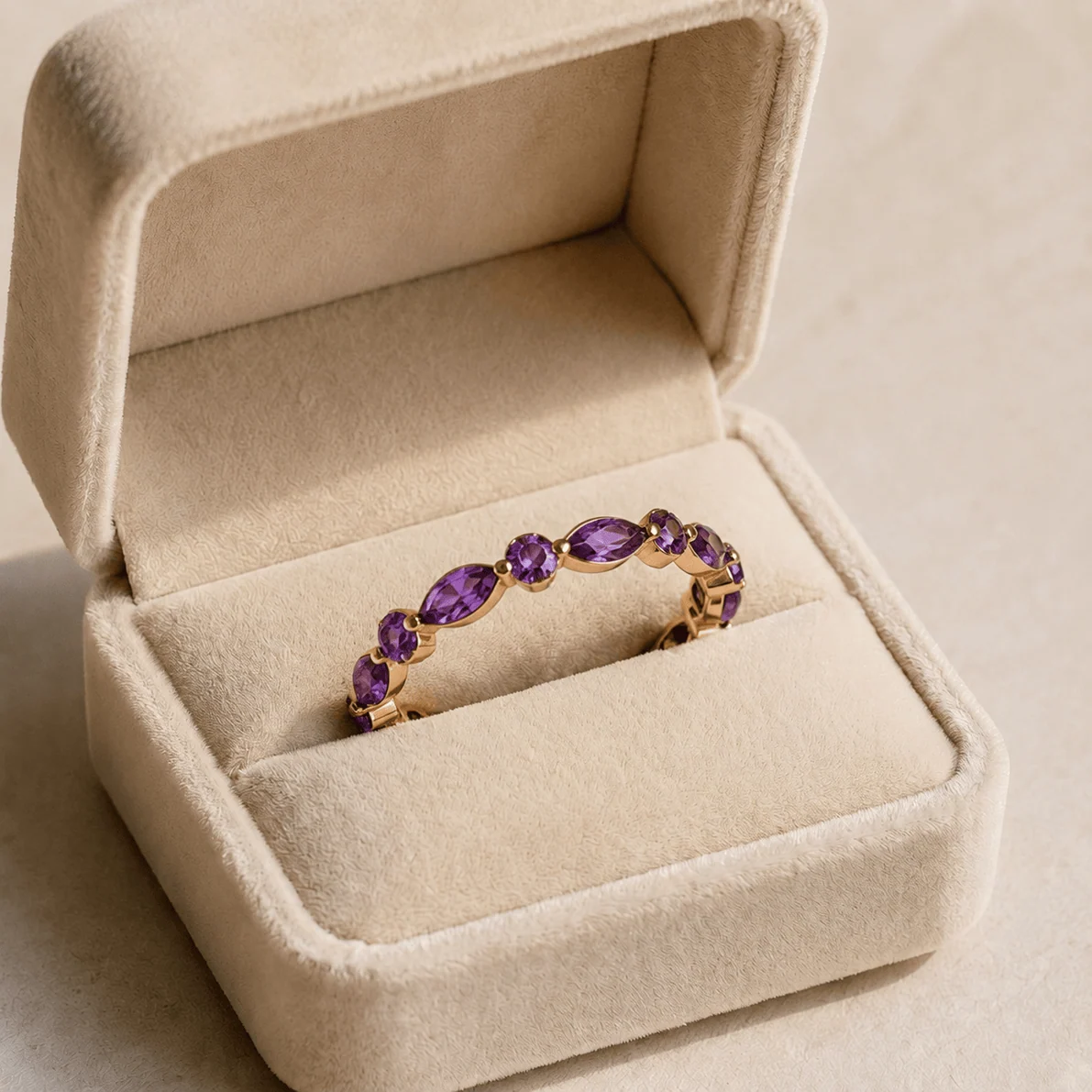 Amethyst Marquise Band