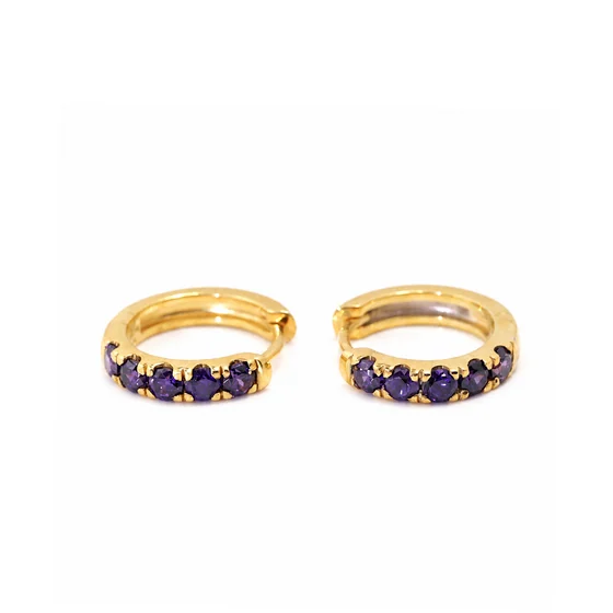 Birthstone Hoop Earrings