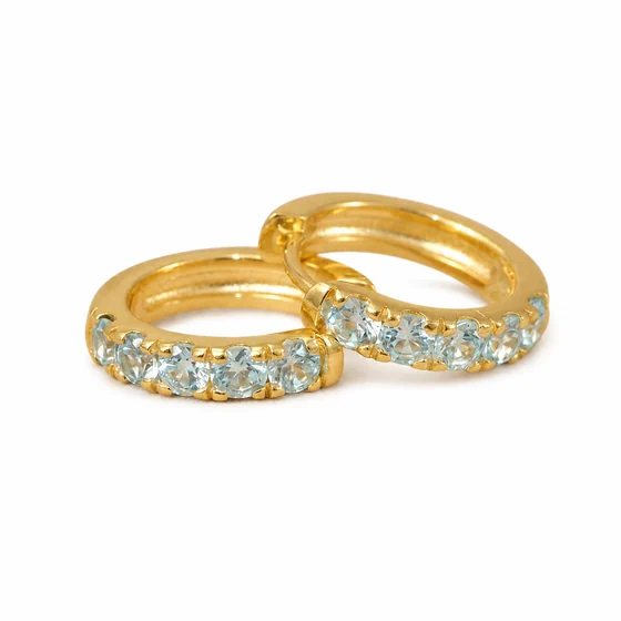 Birthstone Huggie Hoops