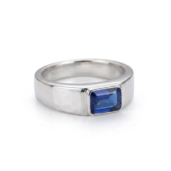 Blue Stone Signet Ring