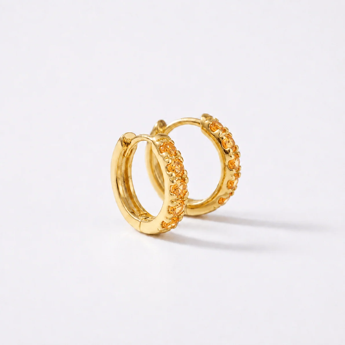 Citrine Hoop Earrings
