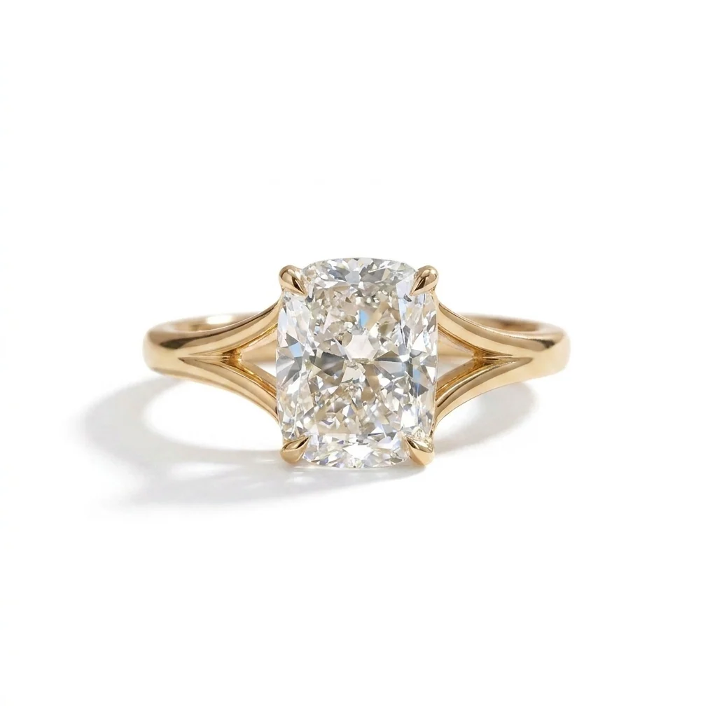 Cushion Moissanite Ring