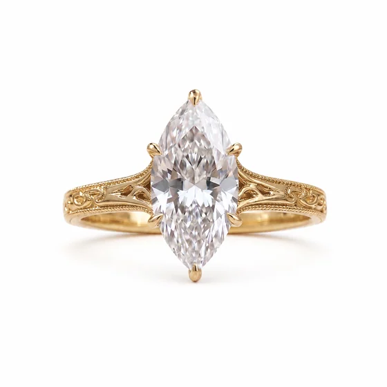 Marquise Moissanite Ring