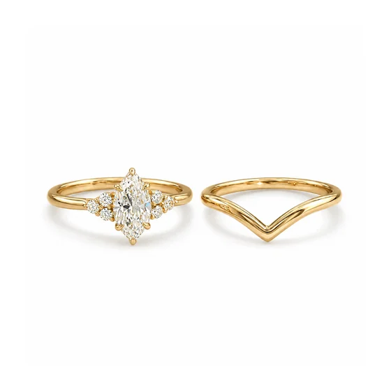 Moissanite Bridal Set