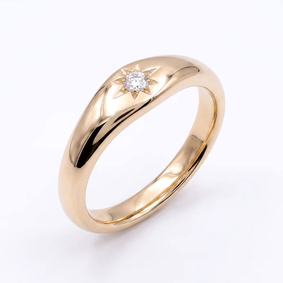 Moissanite Starburst Ring