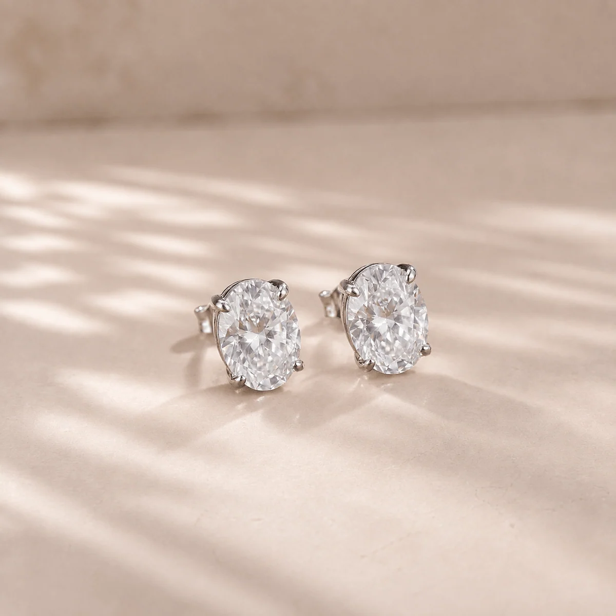 Oval Moissanite Studs