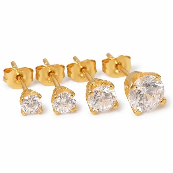 Round Moissanite Studs